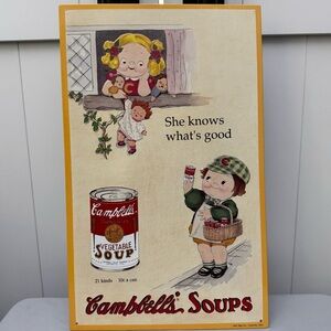 1993 Campbell’s Soup Metal Sign “She Knows” #5 of 20 Vintage AAA Co.